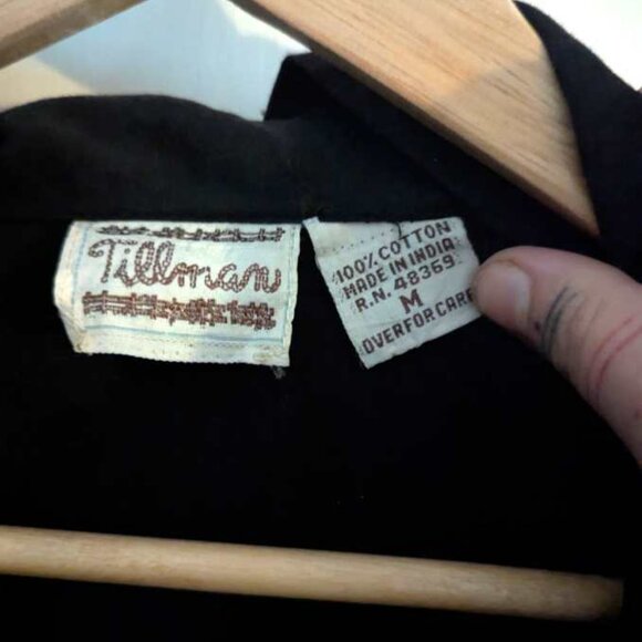 VINTAGE Western Swing Fringe Lace A-Line Dress Tillman 80s Sz M Black Rockabilly - Picture 3 of 4